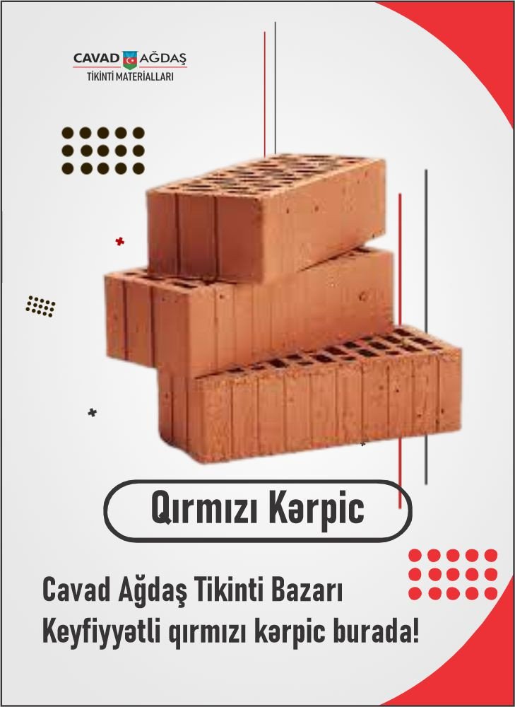 Qırmızı Kərpic 6,5x12,5x25 paddonlu (Holcim Kərpic)